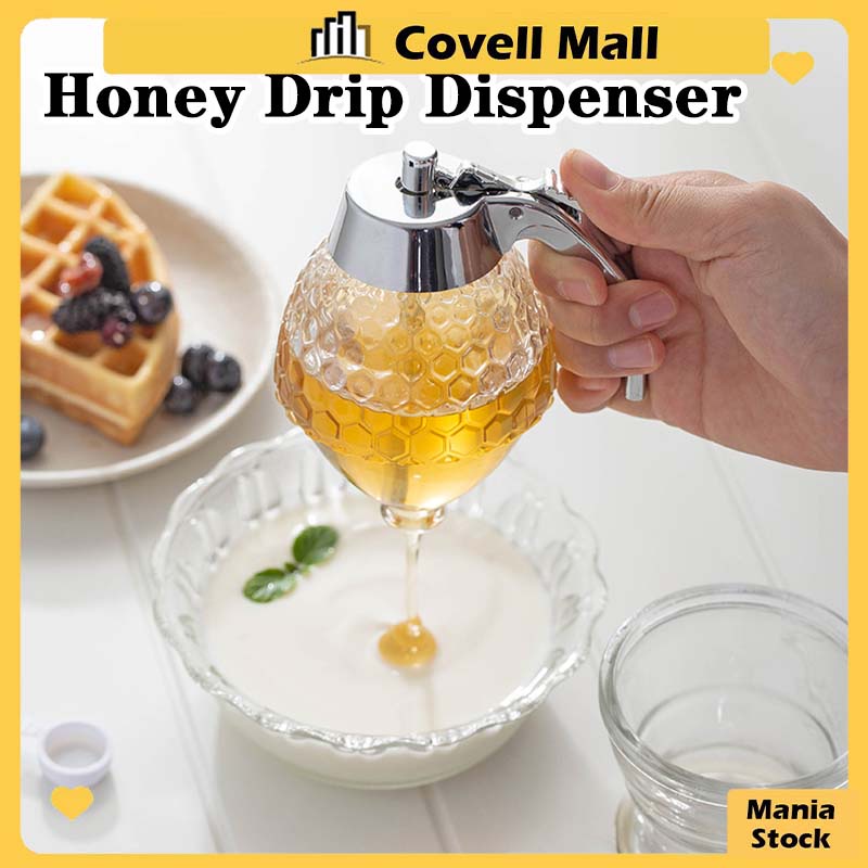 200ML Honey Dispenser Squeeze Bottle Honey Jar Container Kitchen Juice