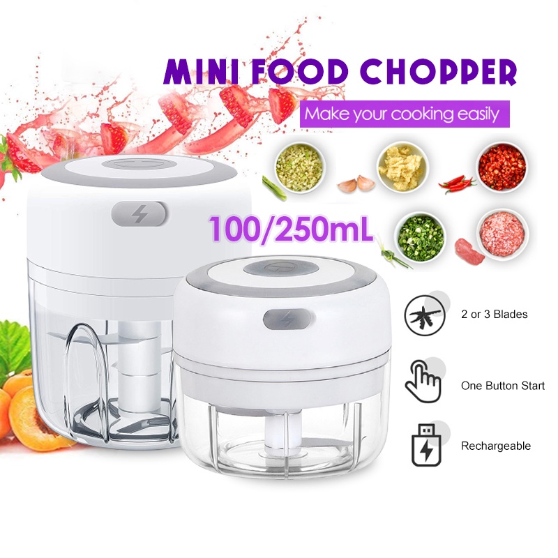 Mini Food Chopper Hand Pull Garlic Grinder Onion Ginger Masher Shredder ...