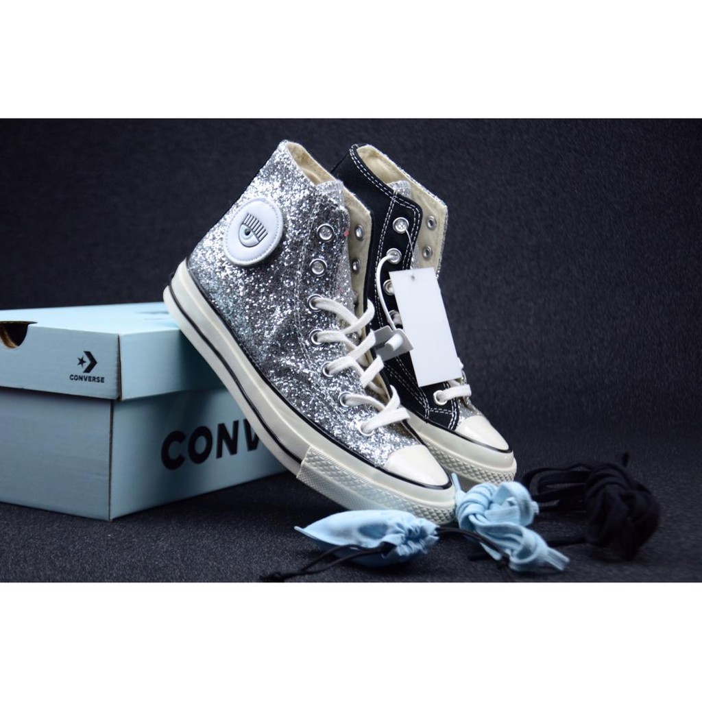 converse shiny black
