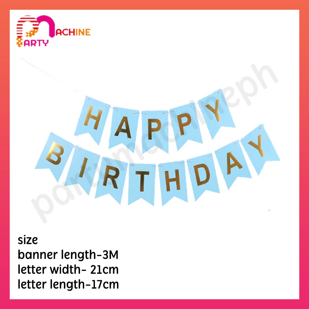 BIG size !! Happy Birthday Gold Plated Letter Banner / gold happy birthday  banner | Shopee Philippines