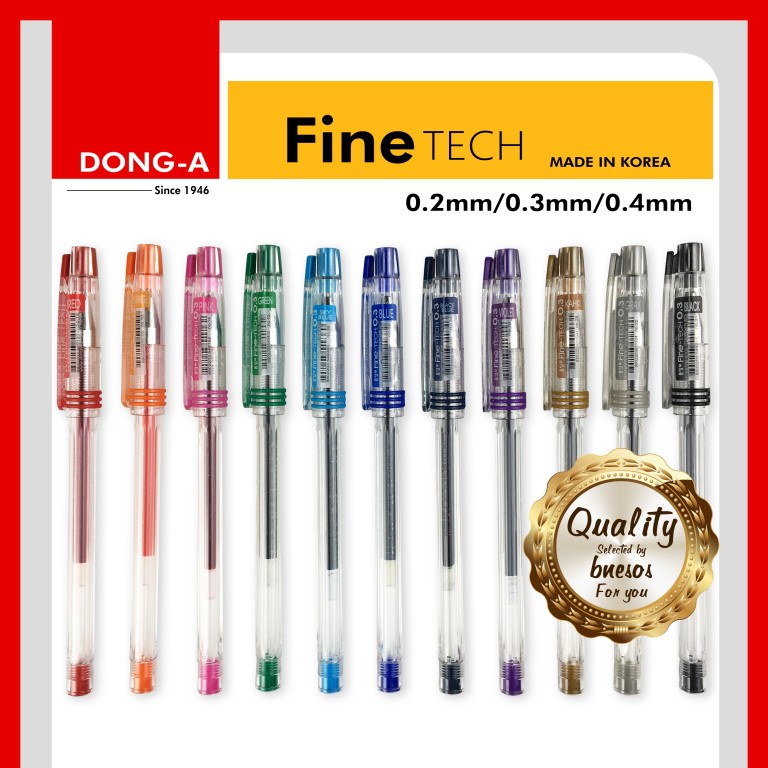 bnesos Stationary School Supplies DongA Fine Tech Gel Pen 11Colors 0