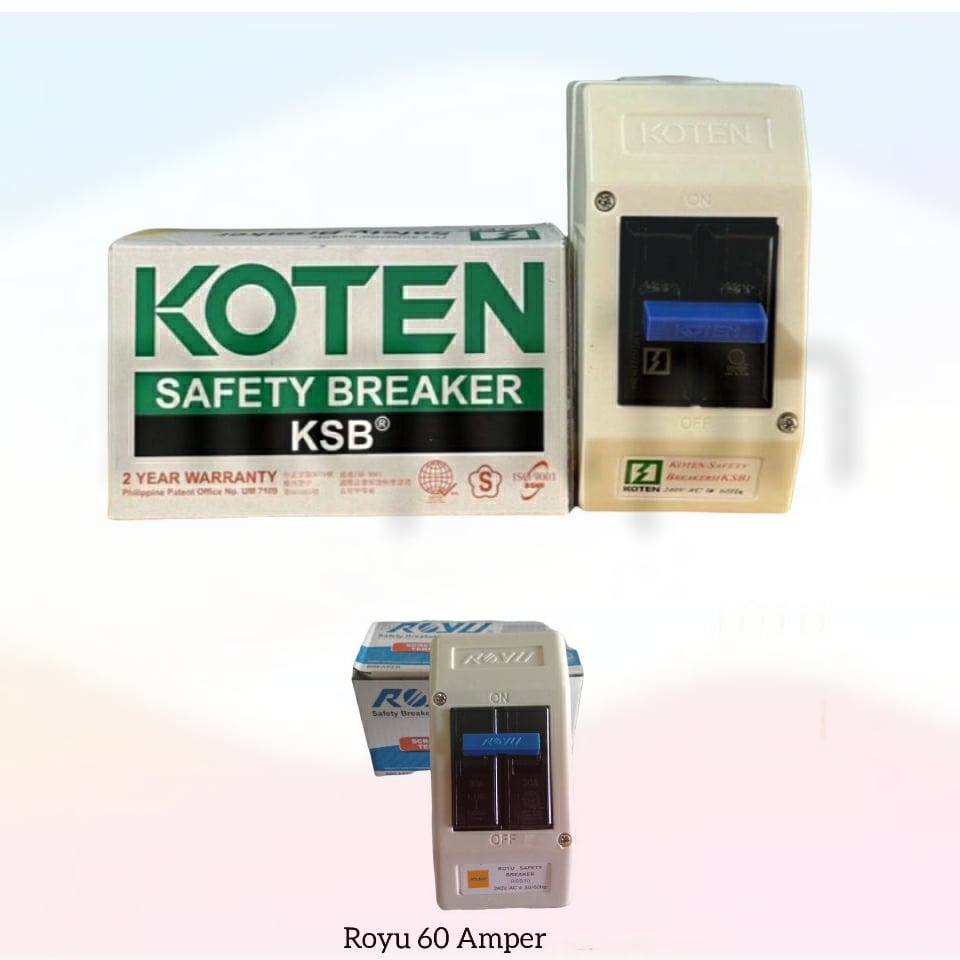 Royu / Koten Safety Circuit Breaker RSB 15A 20A 30A 60A Shopee
