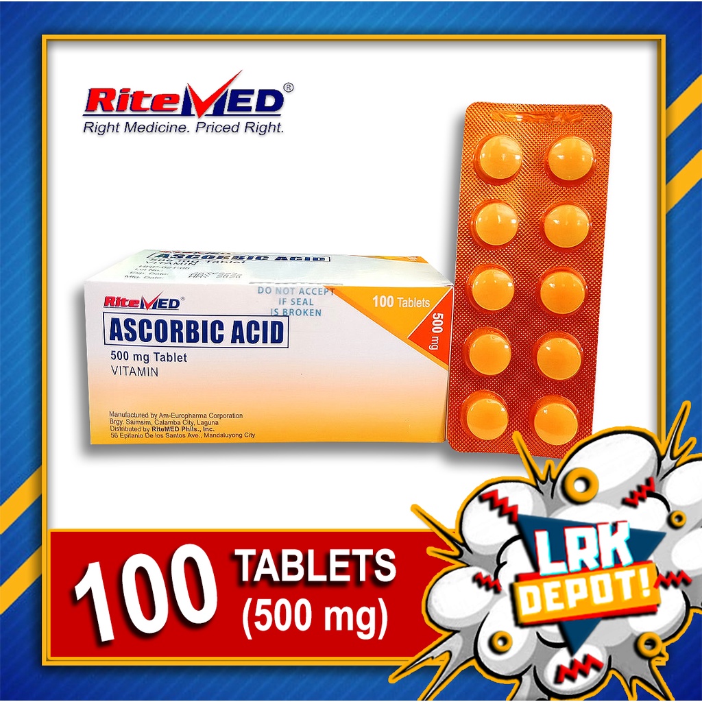 RM Ascorbic Acid Vitamin C 500mg (100 Tablets) alternate Cecon, Poten