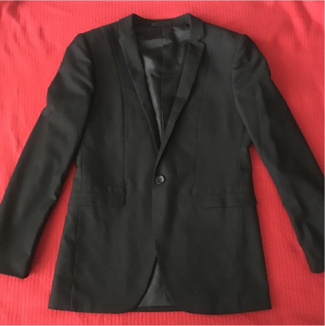 Onesimus Coat Slim Fit 1 Button Black Small | Shopee Philippines