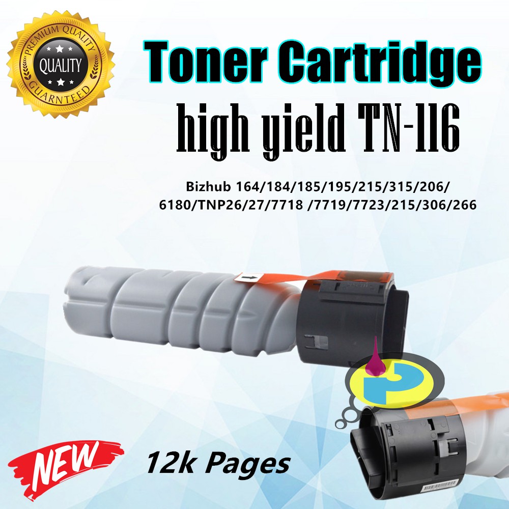 Develop Toner Cartridge Tn116 Tn117 Compatible For Konica Minolta Bizhub 164 184 185 7718 7818 250g Shopee Philippines