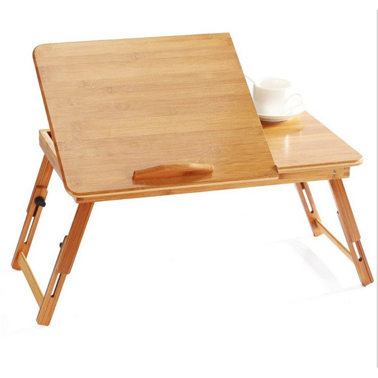 COD Folding Table Portable Bamboo Wood Laptop Desk Table Stand