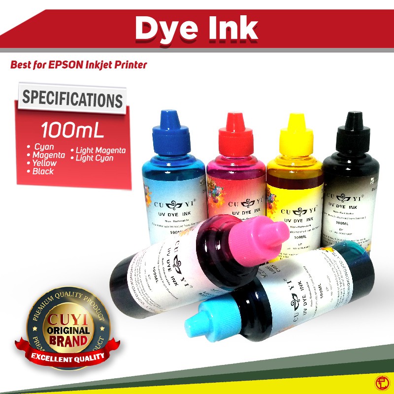 1pcs 100ml CUYI Dye Ink for EPSON Inkjet Printer / Continous Refillable ...