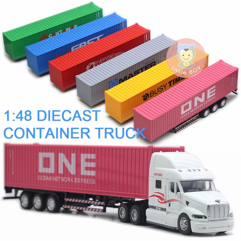 Alloy toy car 148 American truck Container trailer Container truck Diecast vehicles DieCast