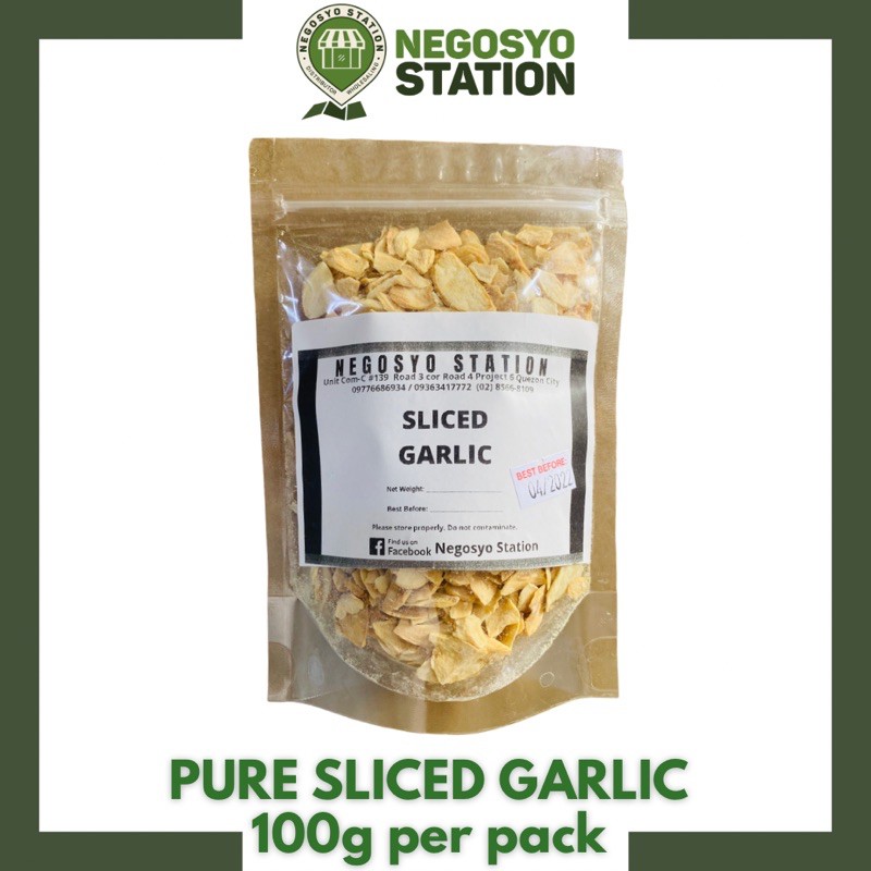 PURE SLICED GARLIC 100grams (dried) Shopee Philippines