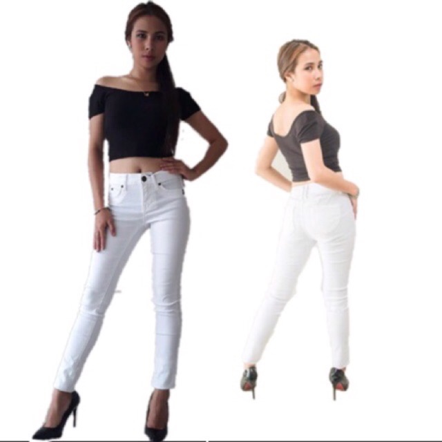 white skinny jeans