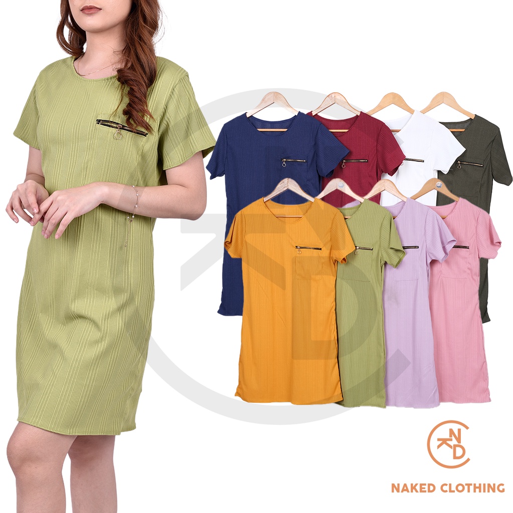 NKD FASHION CARMEN POCKET ZIPPER BASIC DAILY EVERYDAY DRESS 1351 ...