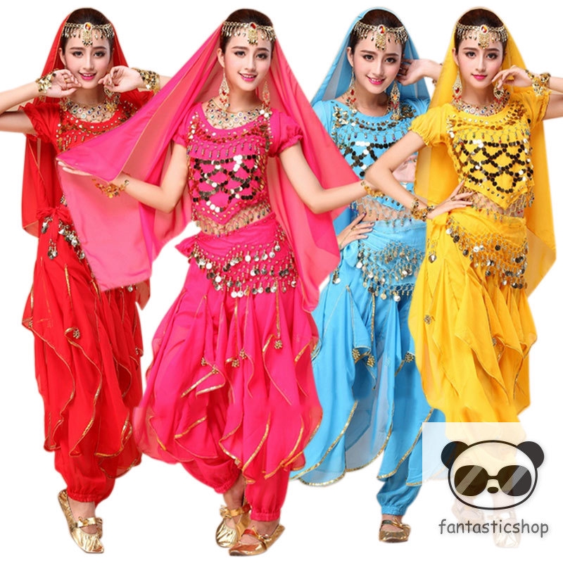 4pcs set Belly Dance Costume Bollywood Costume Indian 4pcs set Belly Dance Costume Bollywood Costume Indian