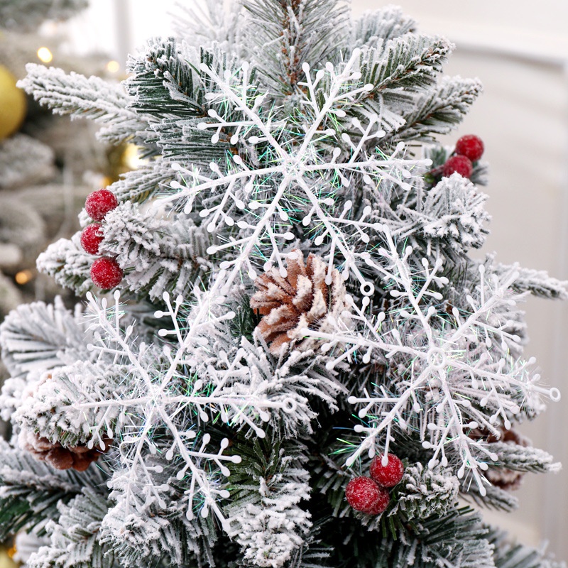 22CM Christmas Artificial Snowflake Christmas Tree Decor Snow Fake