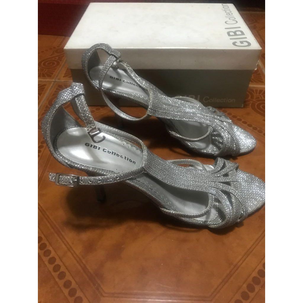 GIBI Felvie Glittery Silver 3 inch Heels Shopee Philippines
