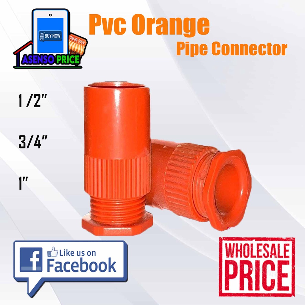 pvc-orange-conduit-pipe-connector-shopee-philippines