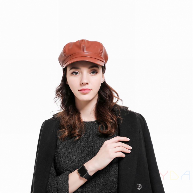 ladies leather cap