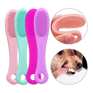 Dog Cat Finger Toothbrush Pet Soft Finger Nose To Blackhead Cleaning Brush Silicone F7A6