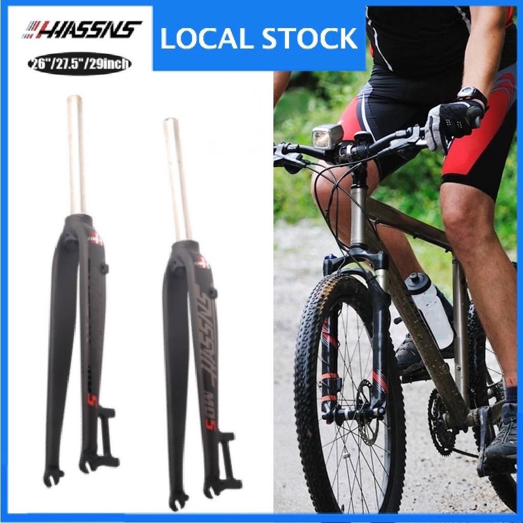 HASSNS Aluminum Alloy Safety Bicycle nonTapered Rigid Front Fork for