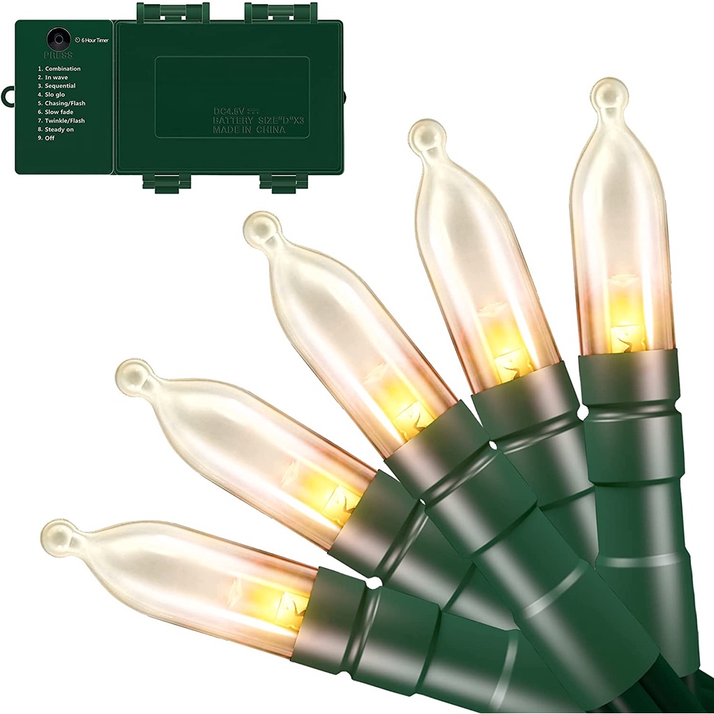 MAGOTAN LED Battery Operated Christmas Light with Timer 8 Modes String