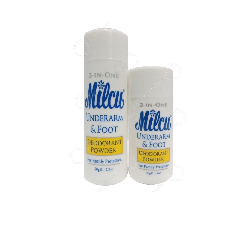 Milcu Deodorant Powder Underarms & Foot 40g/80g Shopee Philippines