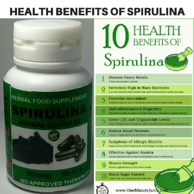 Authentic Spirulina Herbal Capsules Shopee Philippines