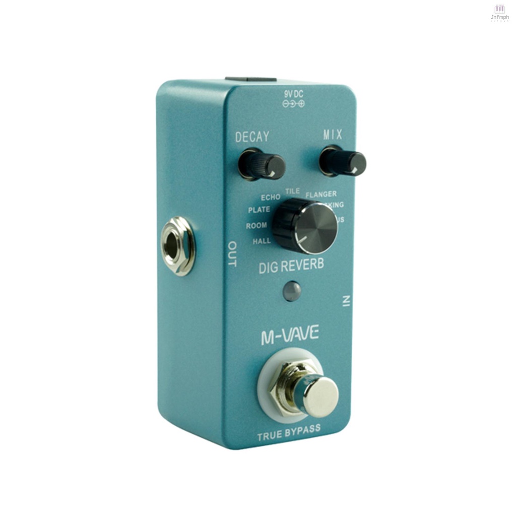 M-VAVE DIG REVERB Digital Reverb Guitar Effect Pedal 9 Reverb Types ...