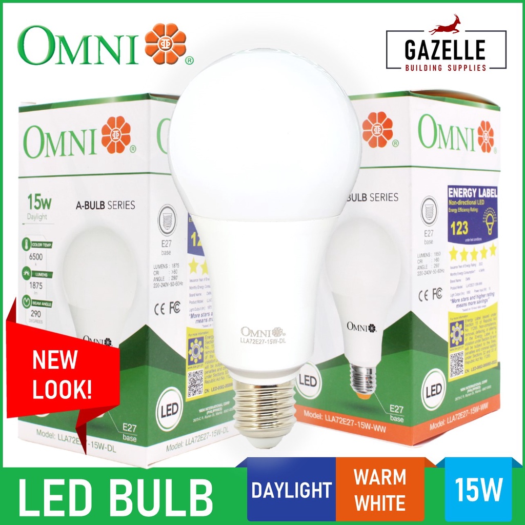 Omni LED Lite A72 Light Bulb E27 Warm White / Daylight - 15 Watts ...