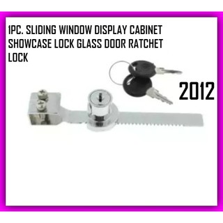 2012  Sliding Window Display Cabinet Showcase Lock Glass Door Ratchet Lock #1