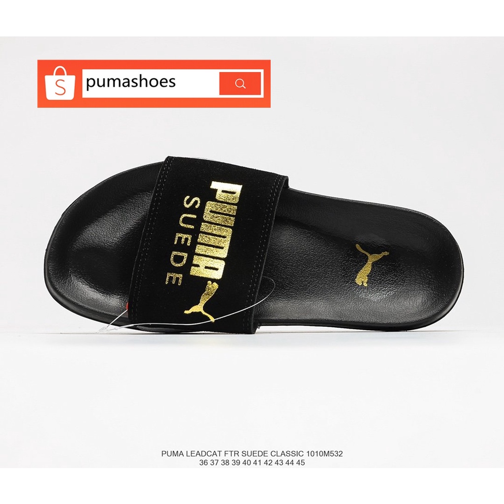 leadcat suede slides
