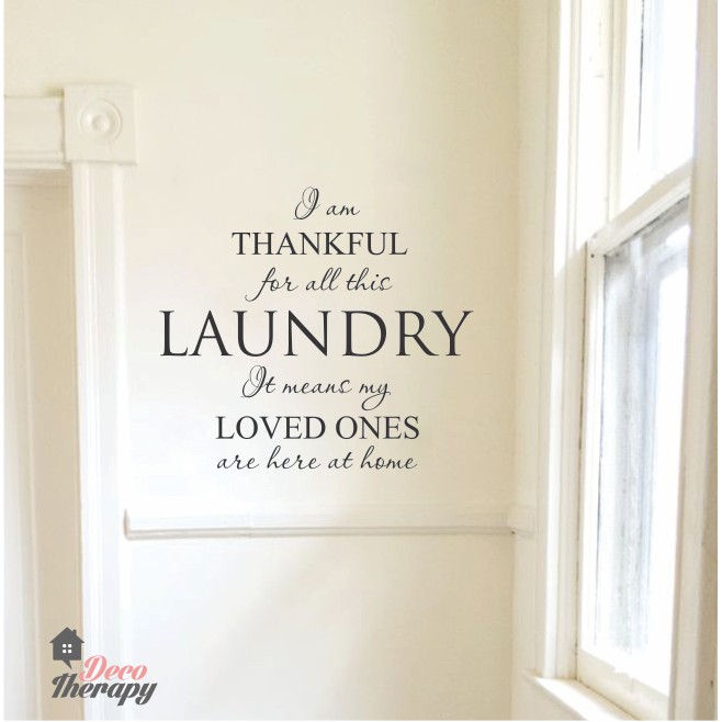 Thankful For Laundry Wall Sticker