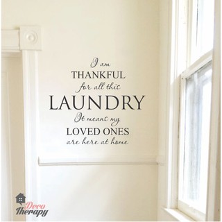 Thankful For Laundry Wall Sticker #1