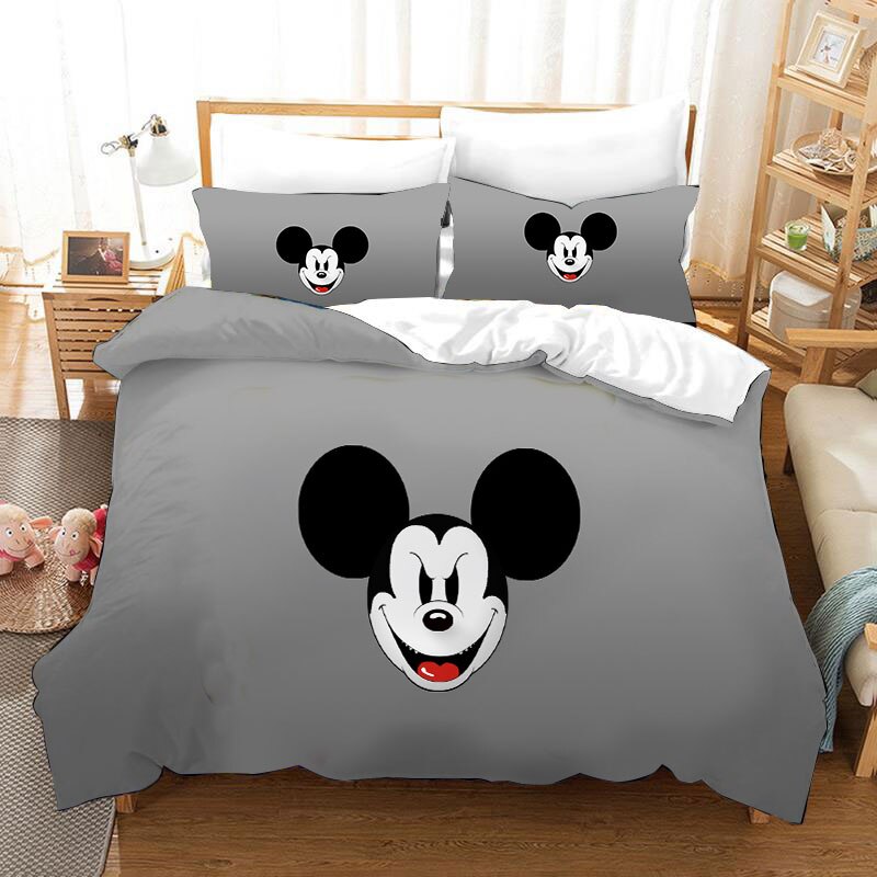 Black White Mickey Mouse Bedding Set for Boys Bed Single Quilt Duvet Cover  3pc Kids Bedroom Decor | Shopee Philippines