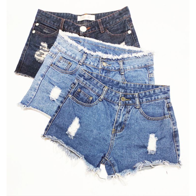 Pure Highwaist Denim Shorts Bundle of 10pcs | Shopee Philippines