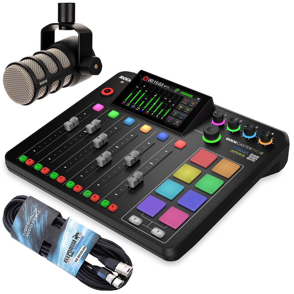 Rode-Rodecaster-Pro-II-Podcast-Station-Podmic-Keepdrum-Cable novvo ...