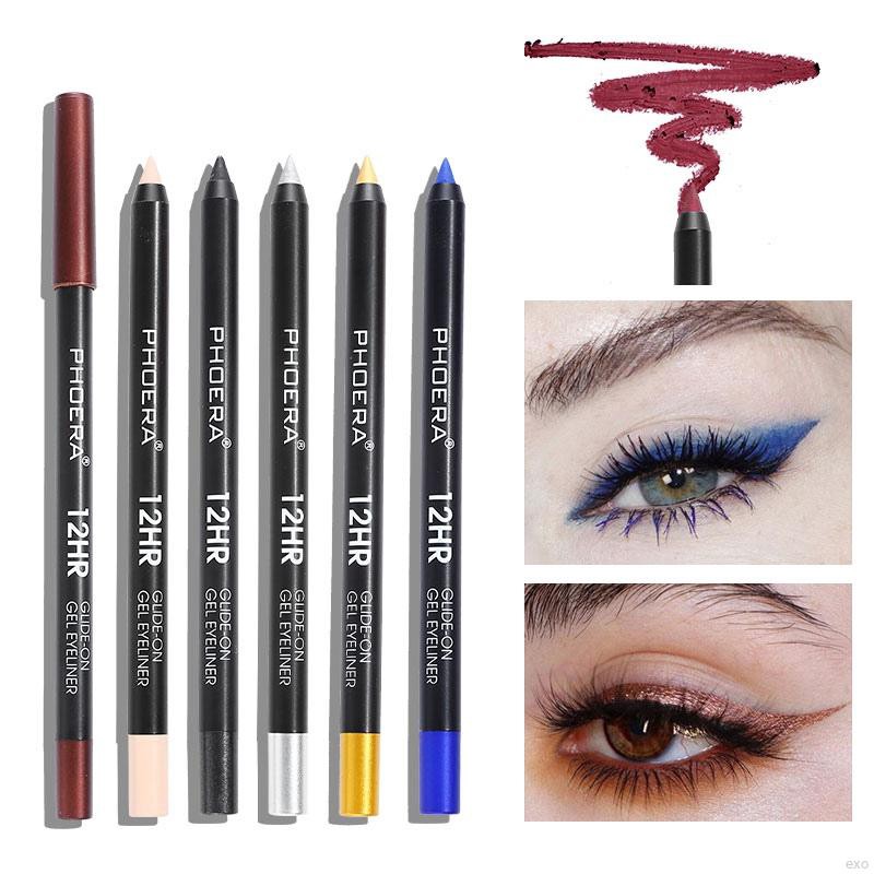 Colorful Eyeliner Pencils Waterproof Smudge-Proof Easy Color Multicolor ...