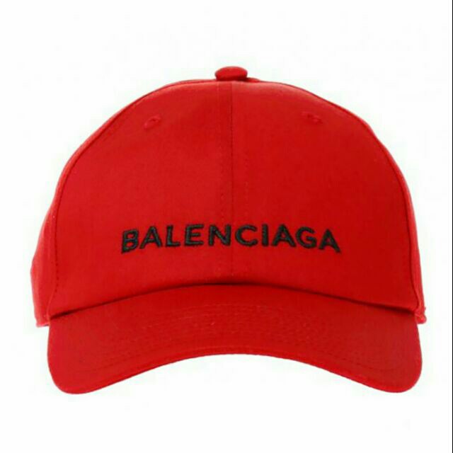 red balenciaga cap