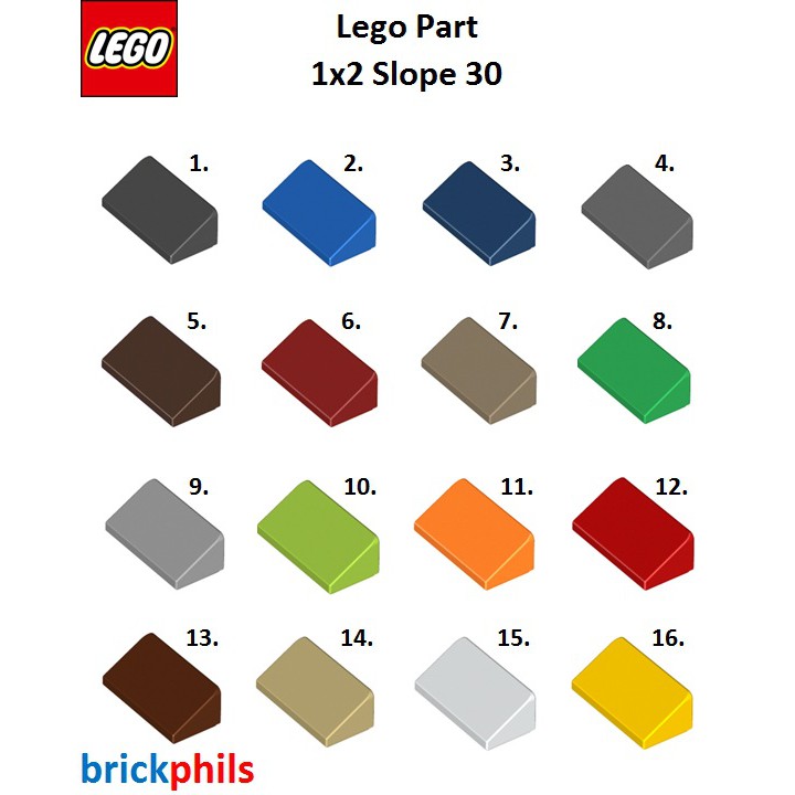 Lego Part - 1x2 Slope 30 (5pcs per Lot) | Shopee Philippines