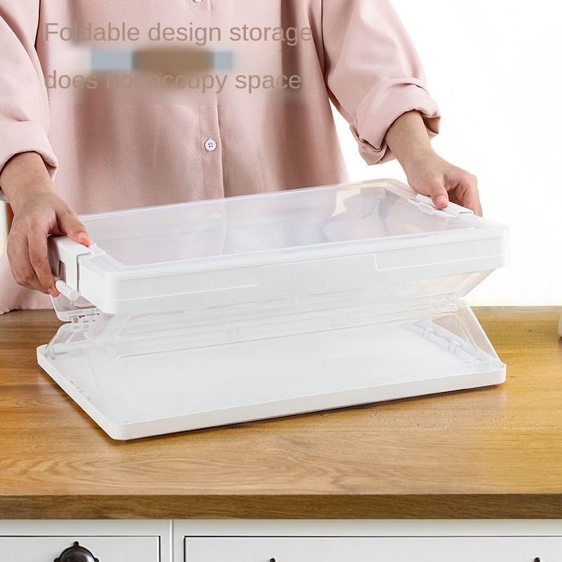 Foldable transparent storage box book box classroom with student book