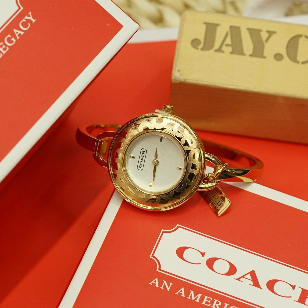 TIMEMALL] Coach watch for women gold silver fashion wristband #COH350 |  Shopee Philippines