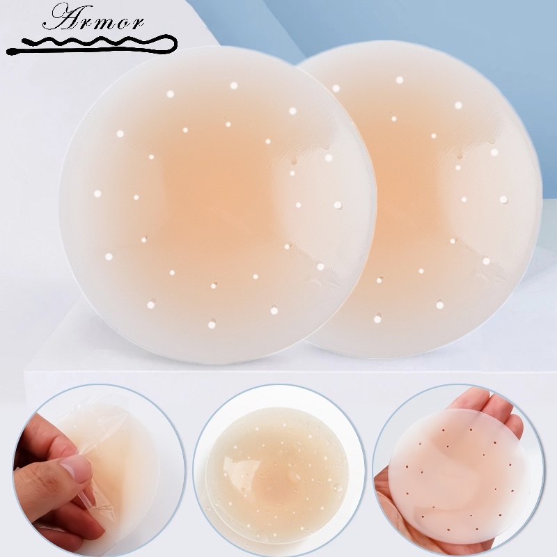 Women Sexy Invisible Comfortable Breathable Nipple Covers / Female Round Self Adhesive