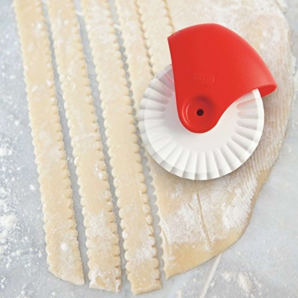 1x Pizza Pastry Lattice Cutter Pastry Pie Decoration Cutter Plastic Wheel Roller