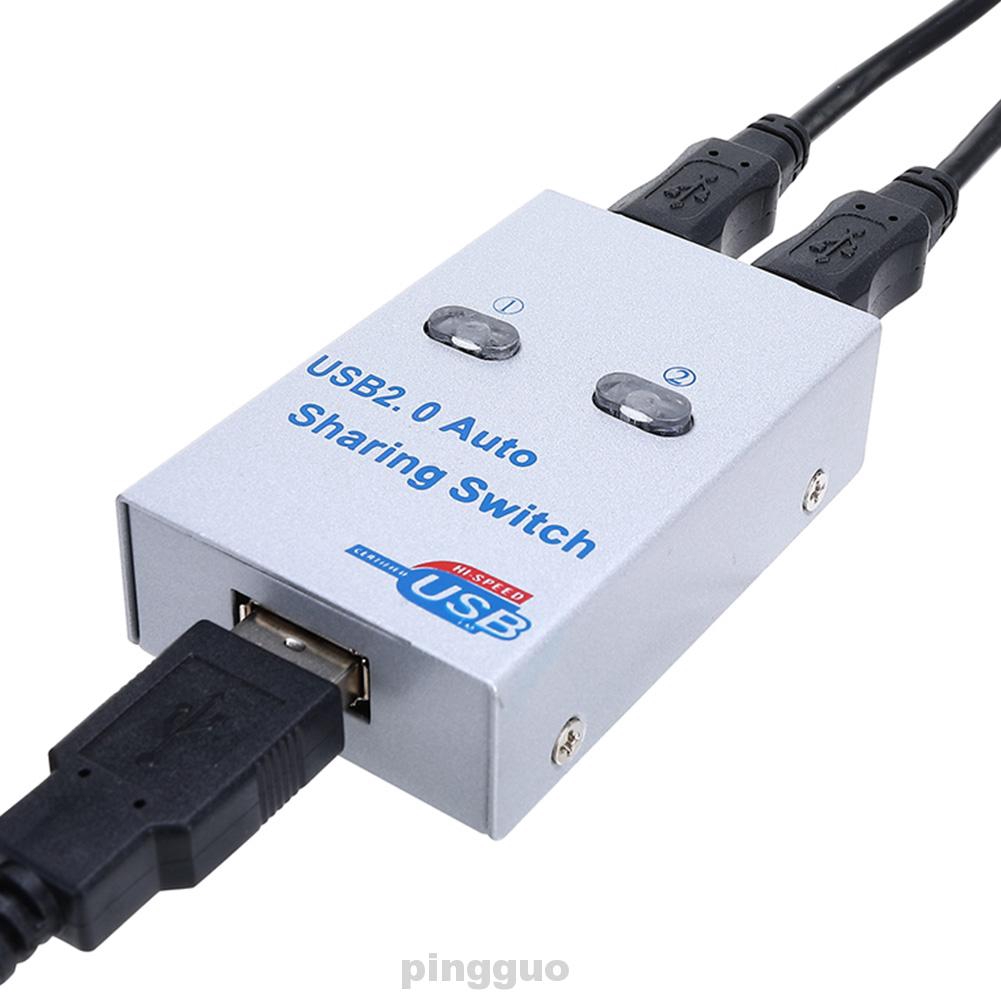 Printer Switch,4 Port USB 2.0 Manual Printer Scanner Sharing Switch Hub 4 PC to 1 Splitter Adapter,4 Pack USB A to B Printer Cable 