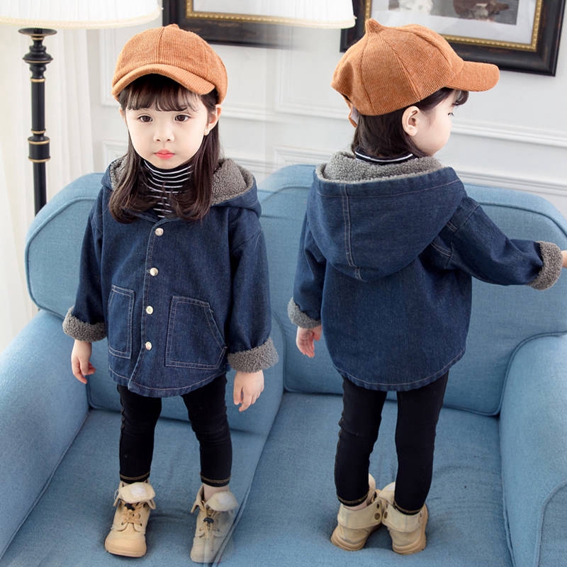 baby girl black denim jacket