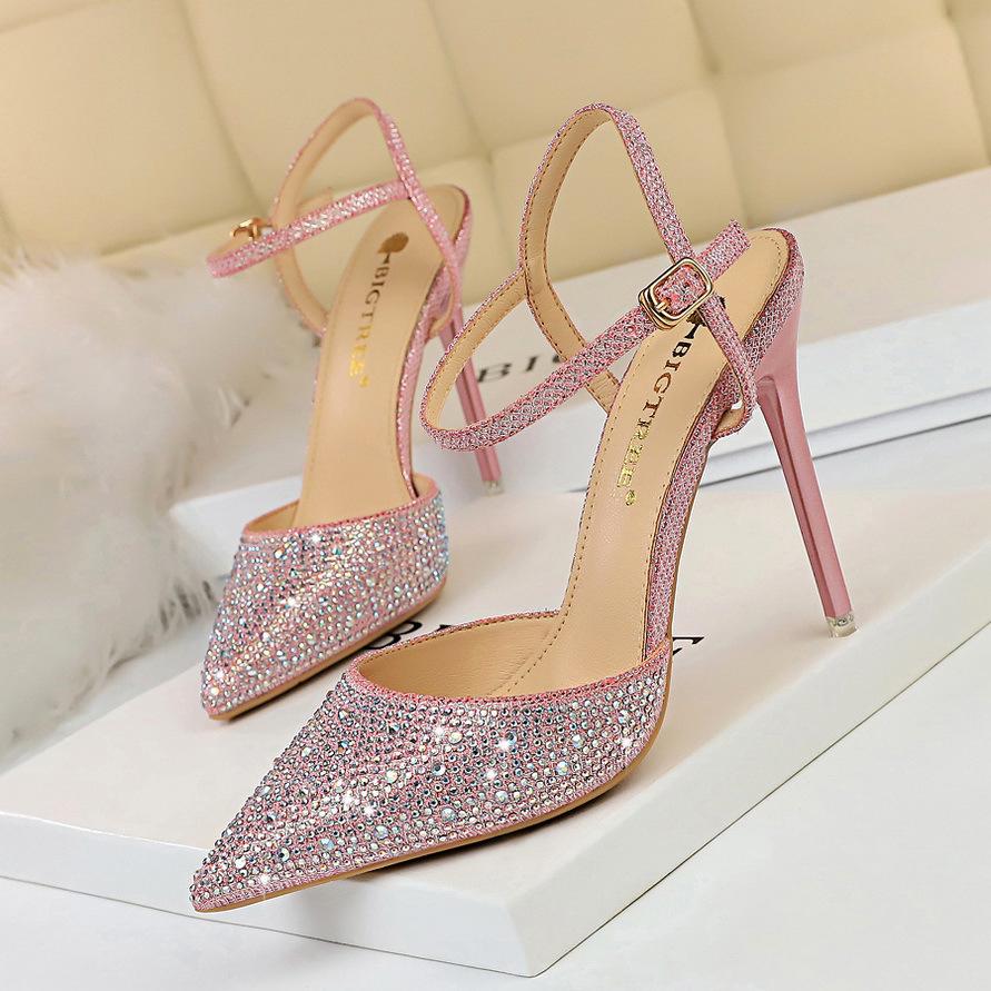  High  heeled  Sandals  Fine With Pointed Banquet High  heeled  