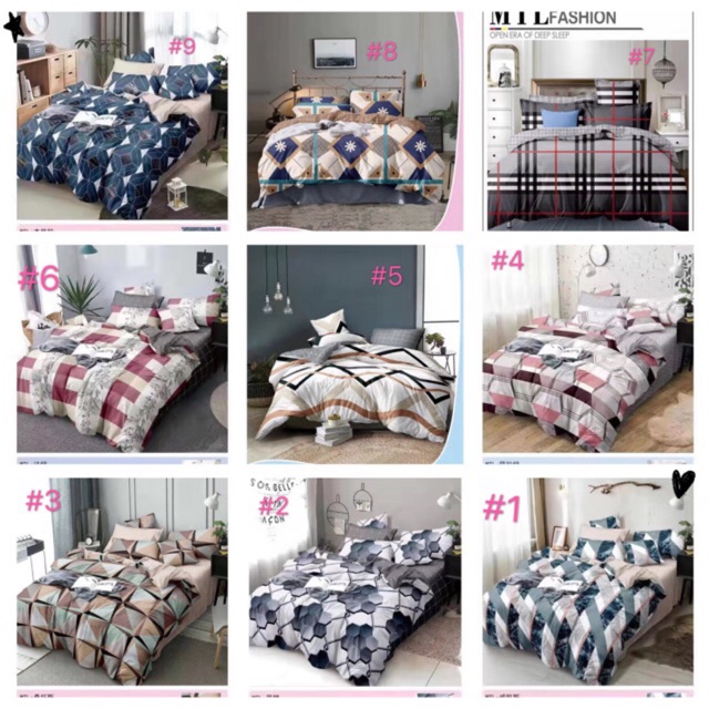 4in1 Set Comforter Us Cotton King Queen Size Shopee Philippines