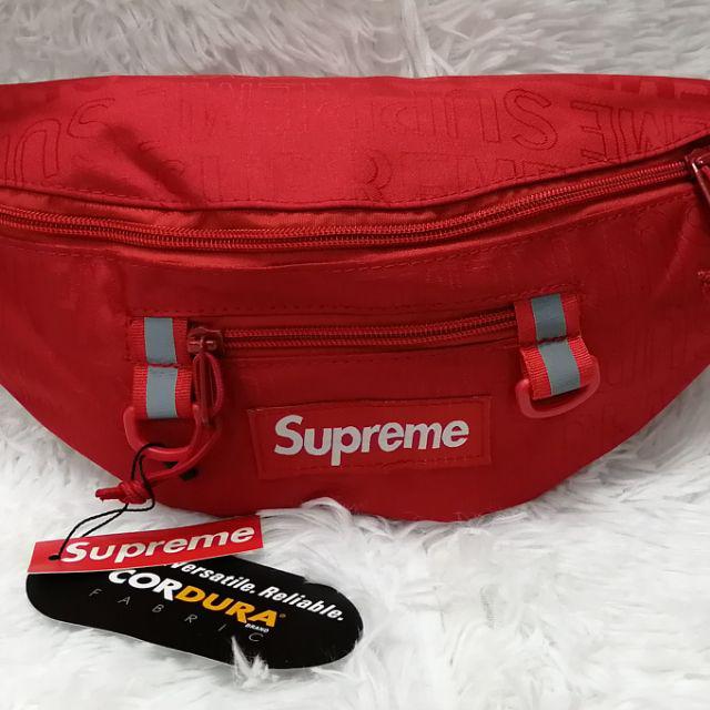 supreme waist bag red ss19