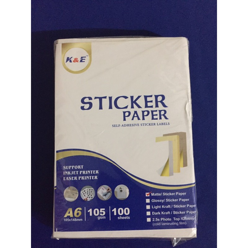 Waybill A6 Sticker Paper Matte Quality 100pcs Shopee Philippines 0309