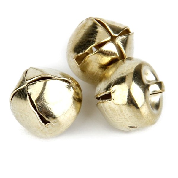 Metal Jingle Bells For Christmas Decoration 10mm Of 100pcs Golden 春の新作