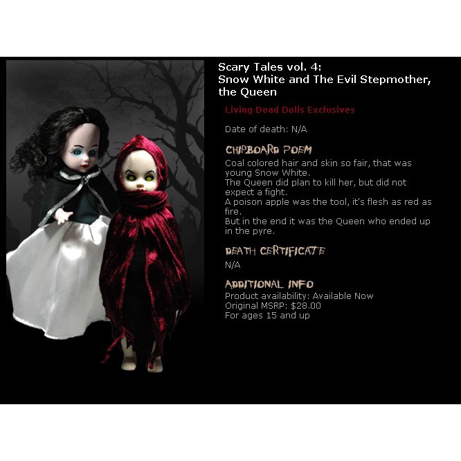 living dead dolls snow white