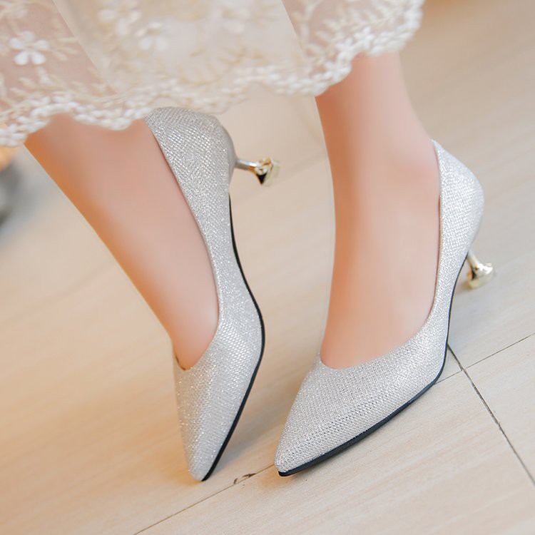 silver bridesmaid shoes low heel